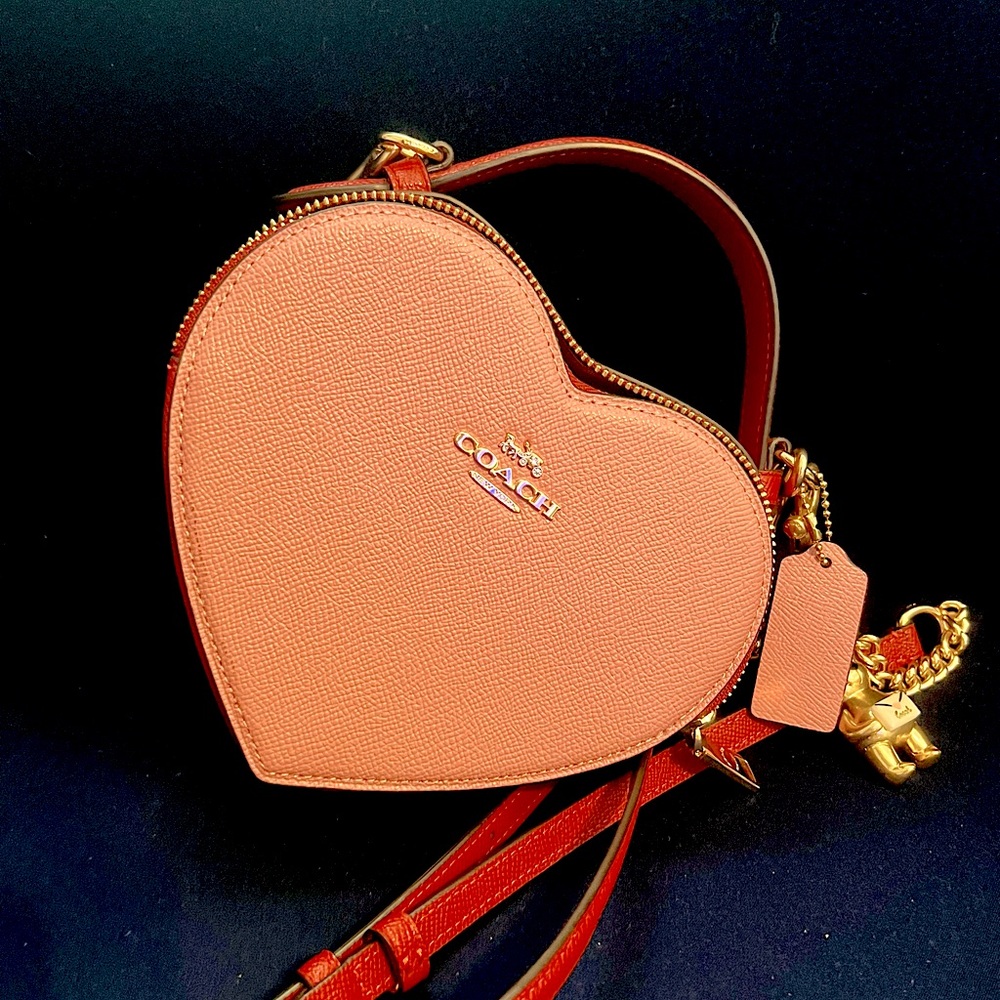 Coach Heart Crossbody with Bear Charm